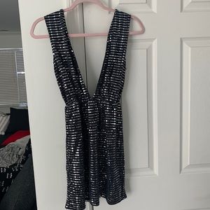 Low cut mini dress for New Years!